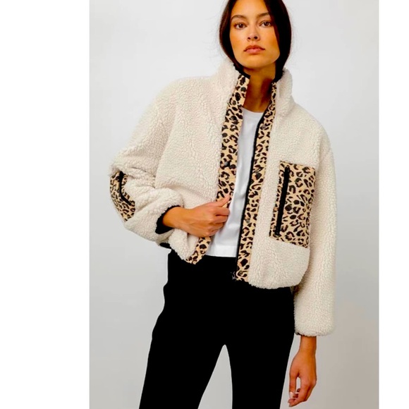 BNWT Rails “Dean Ivory Leopard Mixed” jacket. Plush sherpa, lined, soft. 2X. - Picture 1 of 4